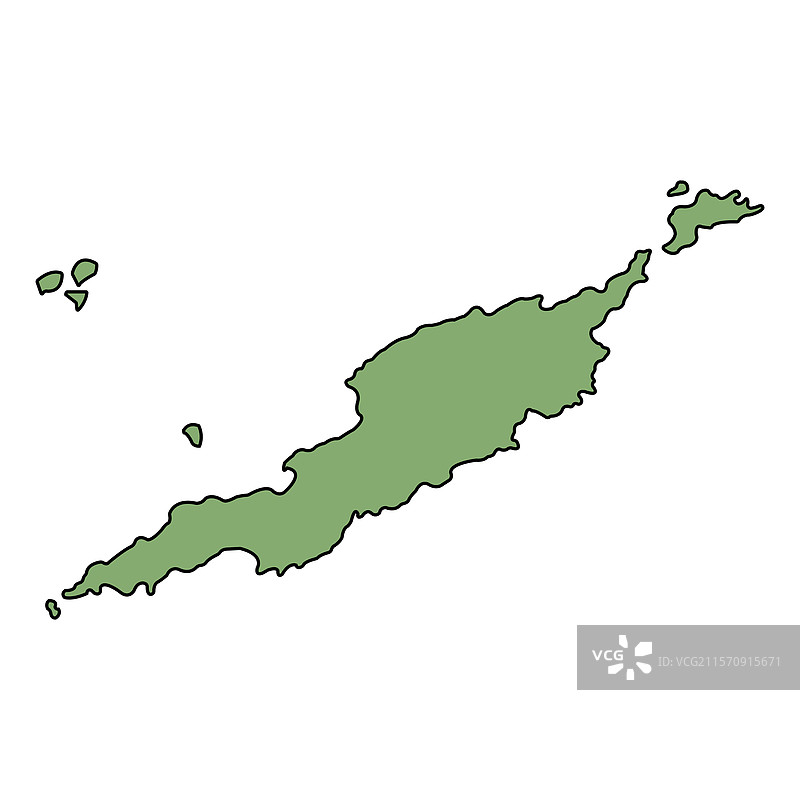 安圭拉岛屿地图图片素材