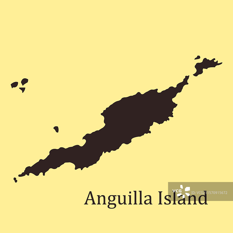 安圭拉岛屿地图图片素材