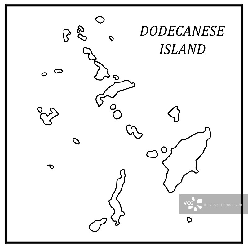 多德卡尼斯群岛地图图片素材