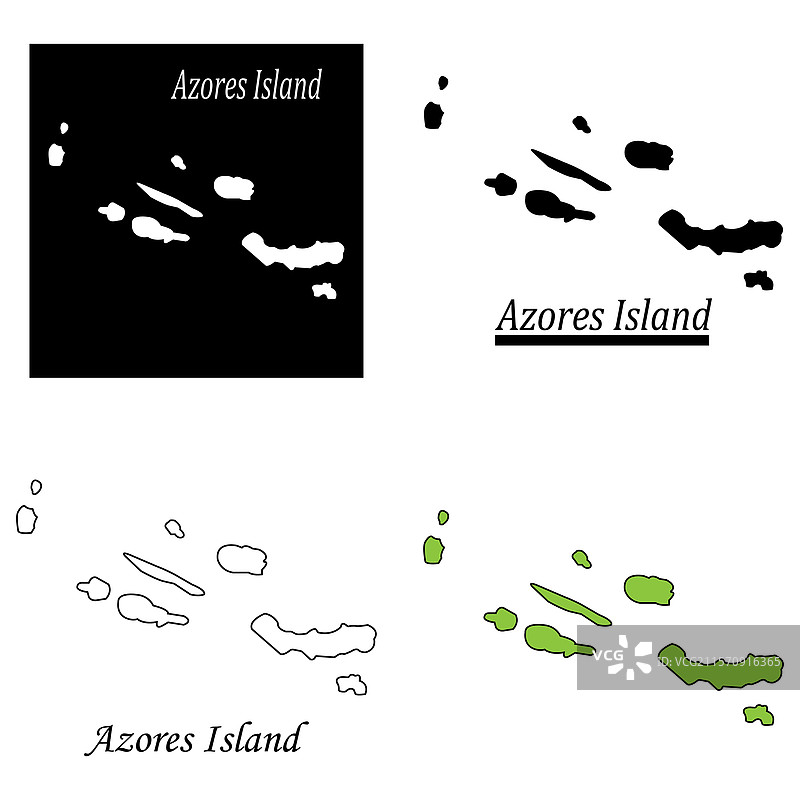 亚速尔群岛地图图片素材
