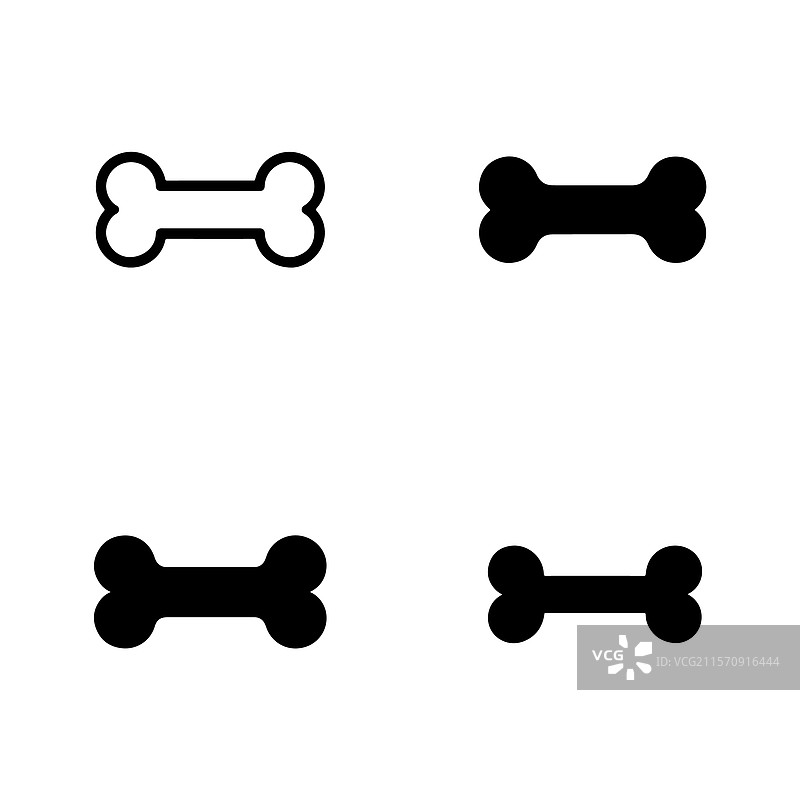 狗骨头图标集图片素材