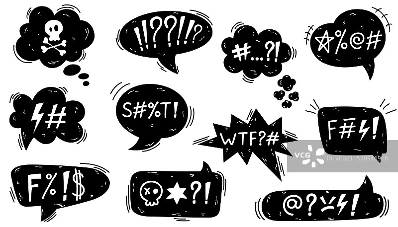 2750 泡泡咒骂图片素材