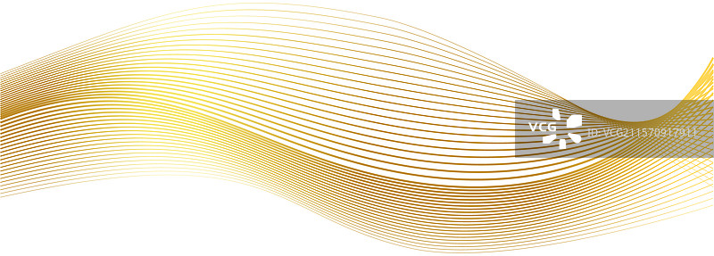 奢华金色波浪线条图案与吉洛什曲线图片素材