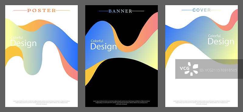 抽象渐变设计模板的理念图片素材