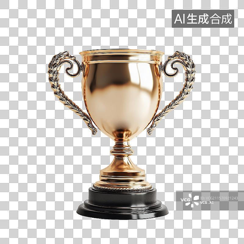 【AI数字艺术】金色奖杯图片素材