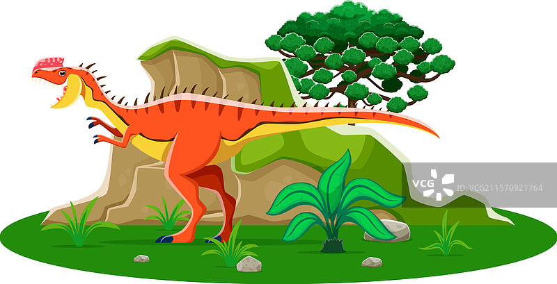 古生物学单脊龙恐龙角色图片素材