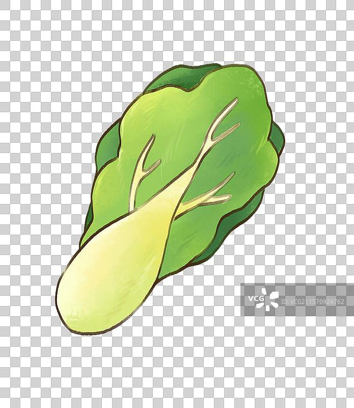 中国传统美食重庆小面插画元素绿色蔬菜油菜图片素材