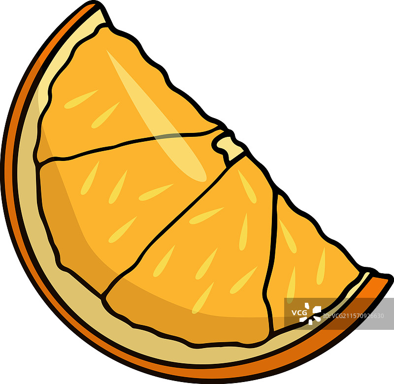 手绘的橙色花椰菜图片素材