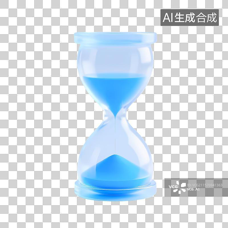 【AI数字艺术】蓝色沙漏计时器图片素材