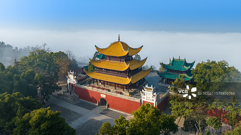 岳阳楼云海图片素材