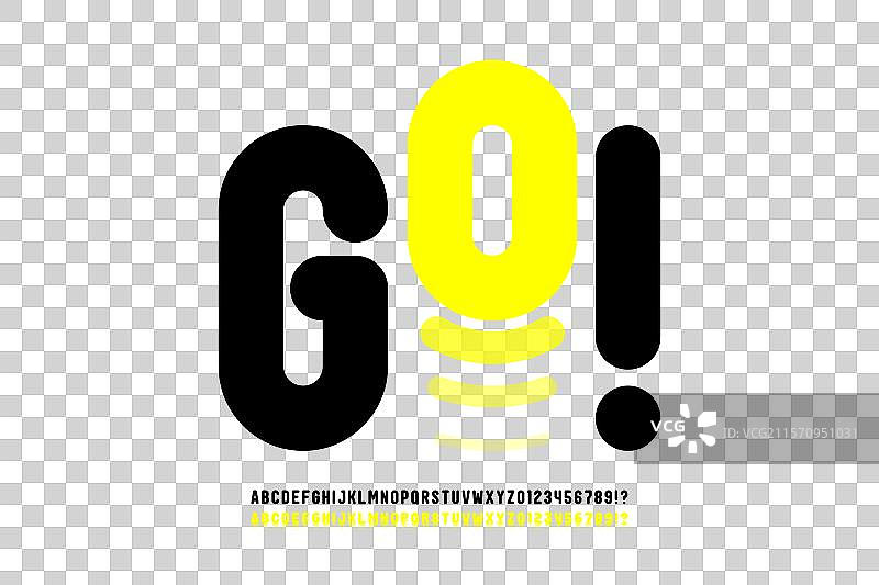 跳跃字母风格字体设计字母表图片素材