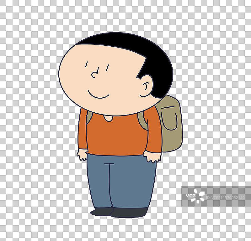 站立背书包的人物图片素材