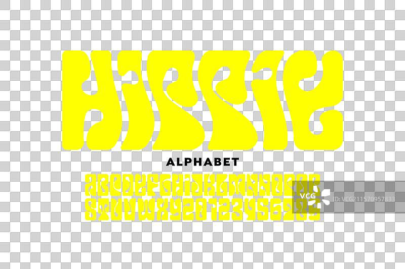 嬉皮士迷幻风格字体设计 1960年代图片素材