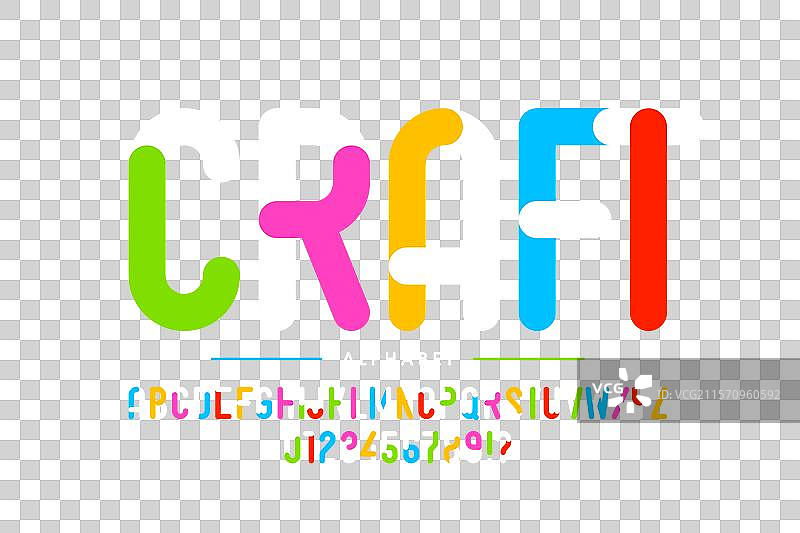 现代彩色字体设计字母表图片素材