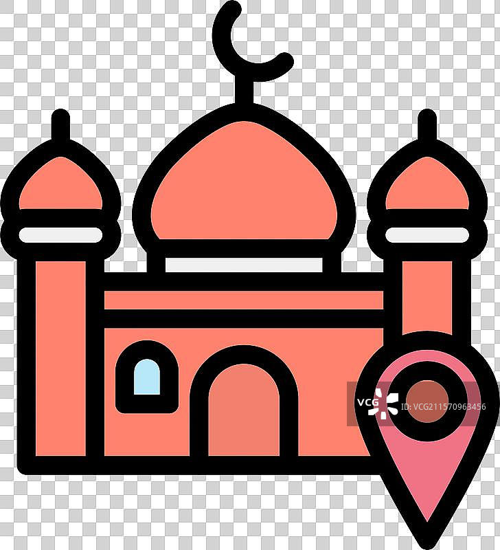 清真寺位置图标设计图片素材