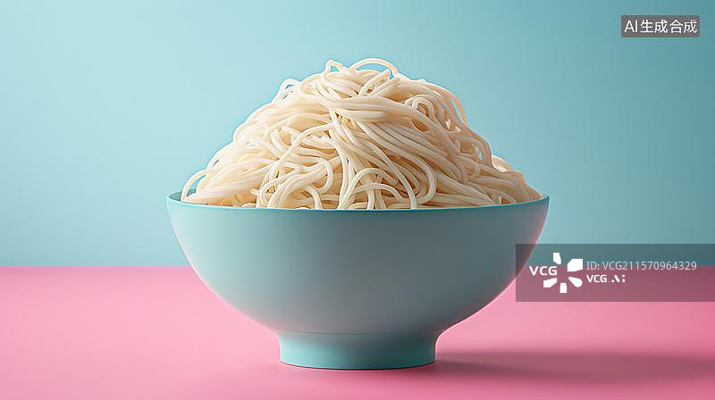 【AI数字艺术】一碗纯粹的面条 简约美食的诱惑图片素材