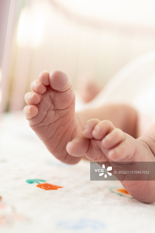 新生儿脚丫特写图片素材