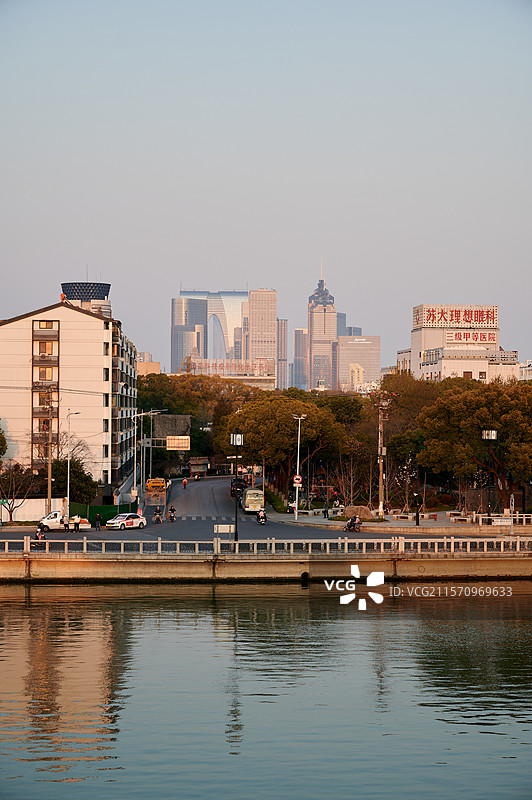 葑门日落图片素材