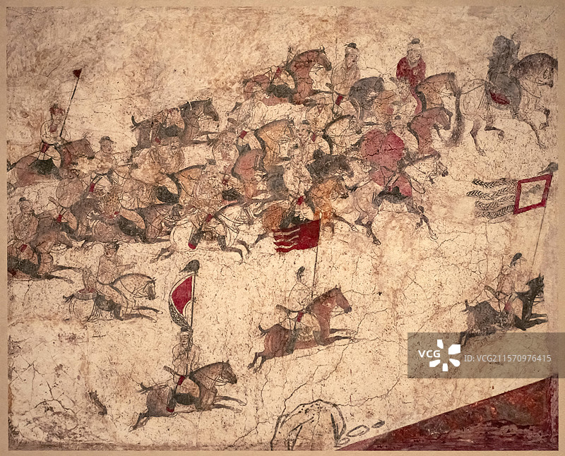 狩猎出行图 唐章怀太子墓出土 陕西历史博物馆图片素材