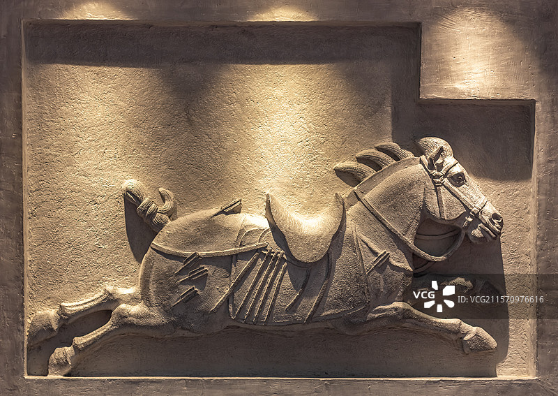 青骓 昭陵六骏 唐 闵行文化博物馆图片素材