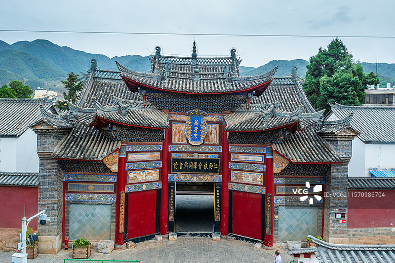 云南省曲靖市会泽古城江西会馆图片素材