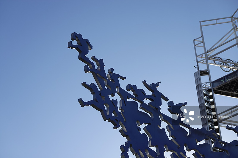 北京市奥林匹克中心区的街头雕塑图片素材