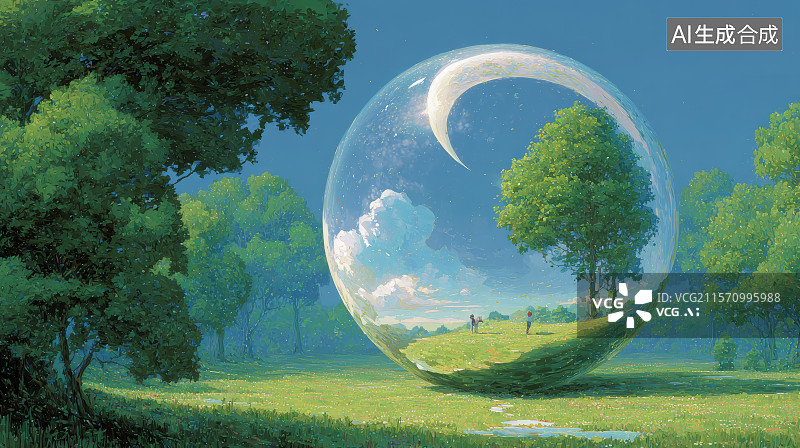 【AI数字艺术】绿色生态地球保护图片素材