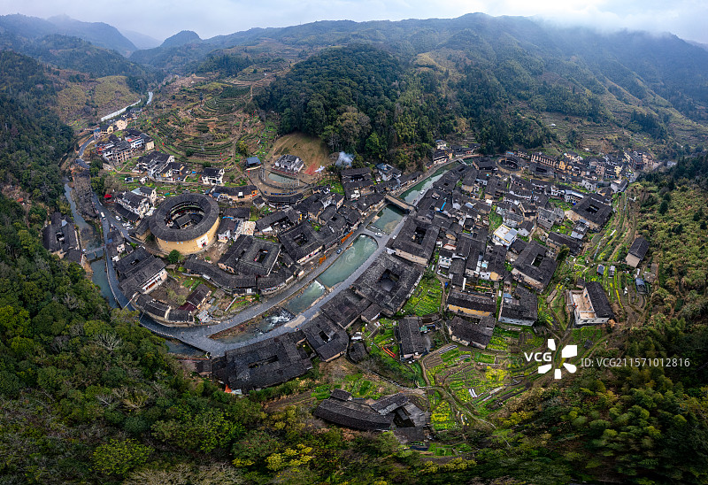 太极水乡南靖县塔下村图片素材