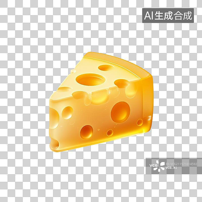 【AI数字艺术】3D渲染，奶酪，芝士，奶制品，烘焙原材料免抠元素图片素材