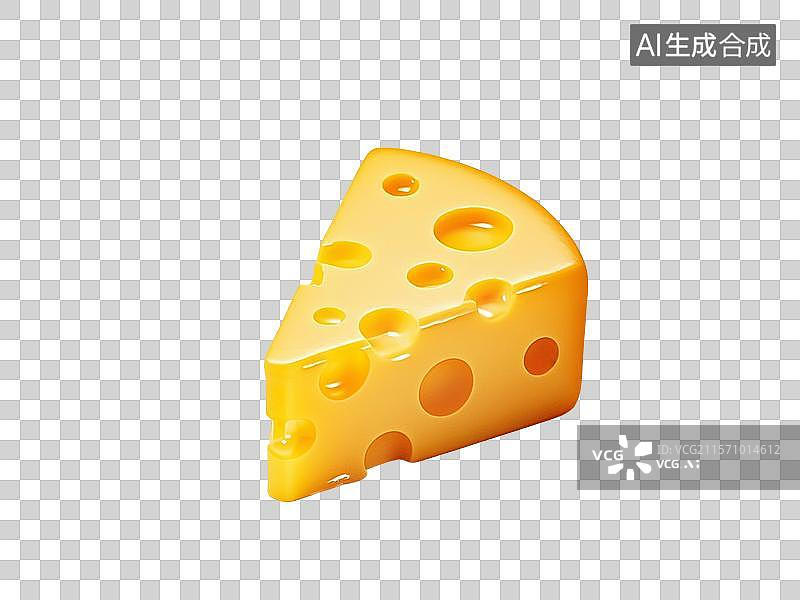 【AI数字艺术】3D渲染，奶酪，芝士，奶制品，烘焙原材料免抠元素图片素材