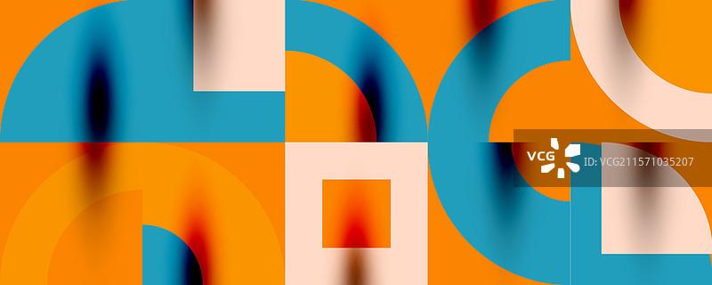 新孟菲斯几何图案与圆形图片素材