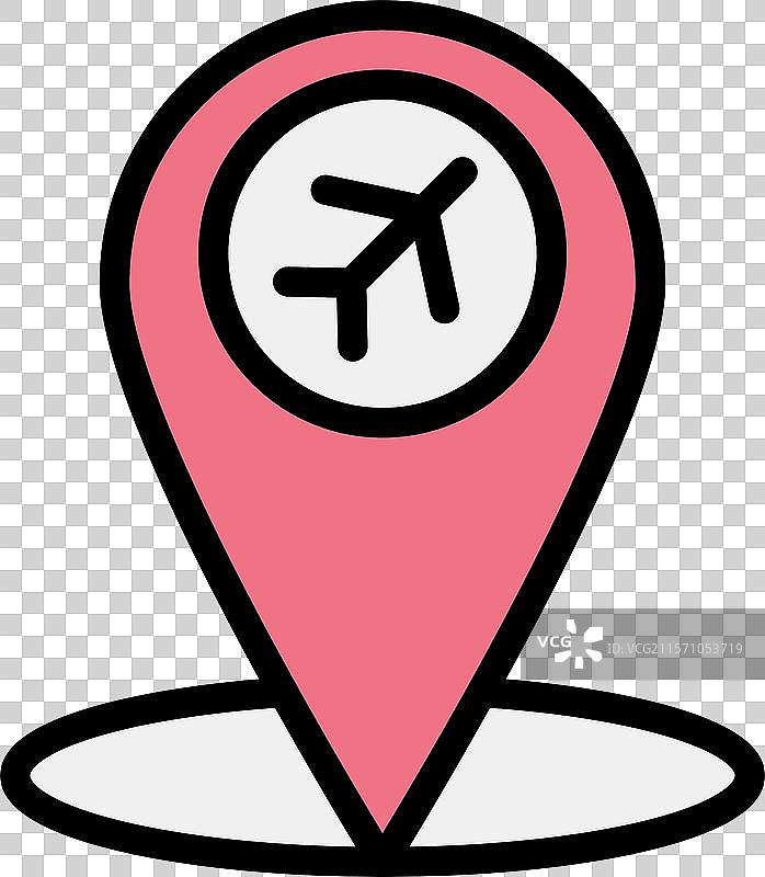 机场位置图标设计图片素材