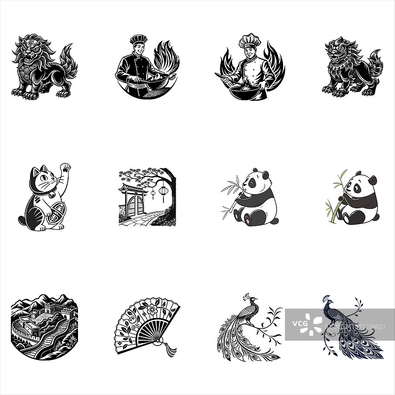 中国文化套件图片素材