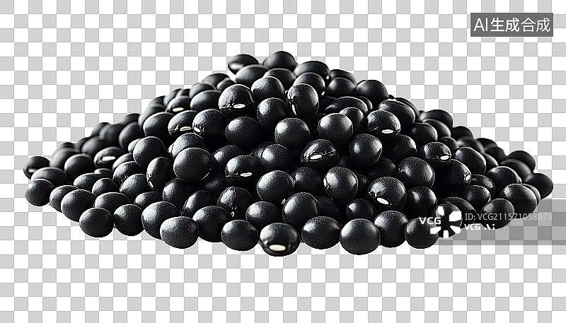 【AI数字艺术】免扣元素一堆黑豆图片素材