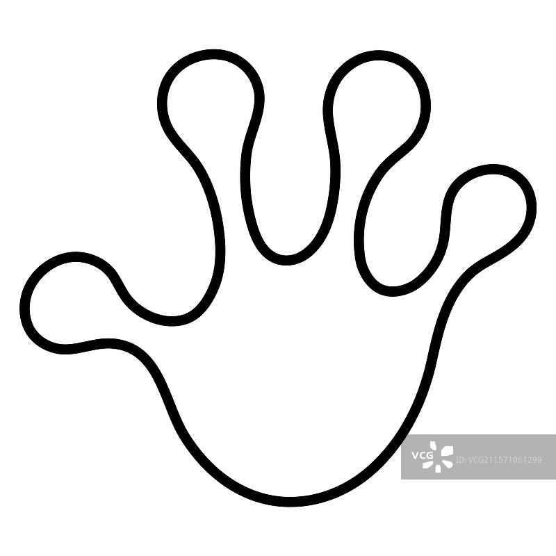 孤立的青蛙足迹轮廓图片素材