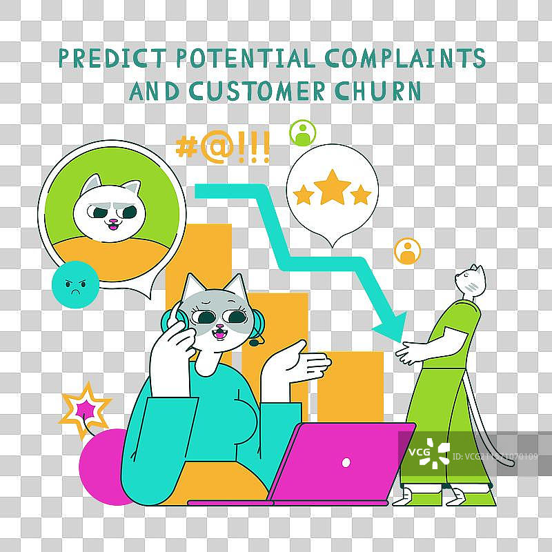 营销工具猫咪平面图图片素材