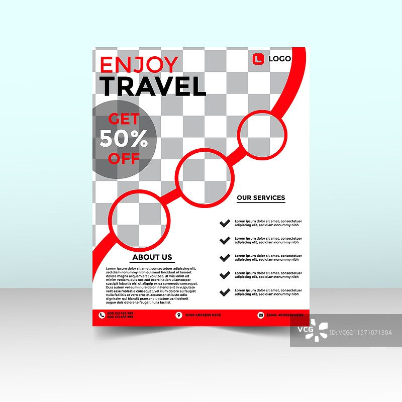 创意旅行宣传单模板设计图片素材