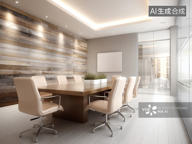【AI数字艺术】现代简约会议室图片素材