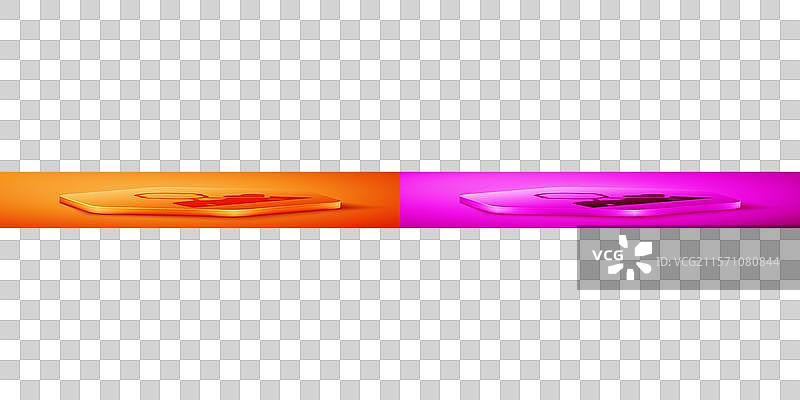 孤立在橙色背景上的等距浪漫男性图标图片素材