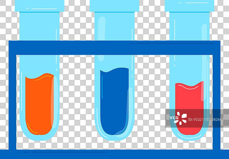 色彩鲜艳的试管架 科学实验图片素材