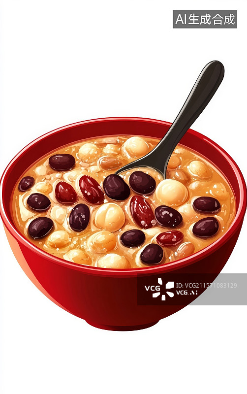 【AI数字艺术】美味的混豆汤图片素材