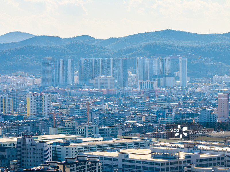 中国云南楚雄城市航拍风光图片素材