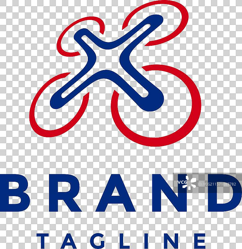 简单动态无人机线条logo设计图片素材
