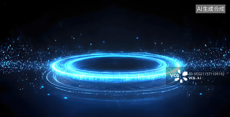 【AI数字艺术】科技感十足的能量漩涡图片素材