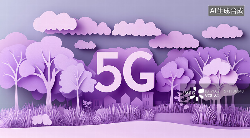 【AI数字艺术】5G科技未来展望图片素材