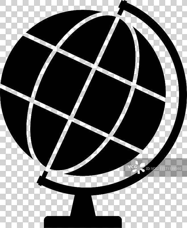 地球仪图标，地球标志，网站图标图片素材