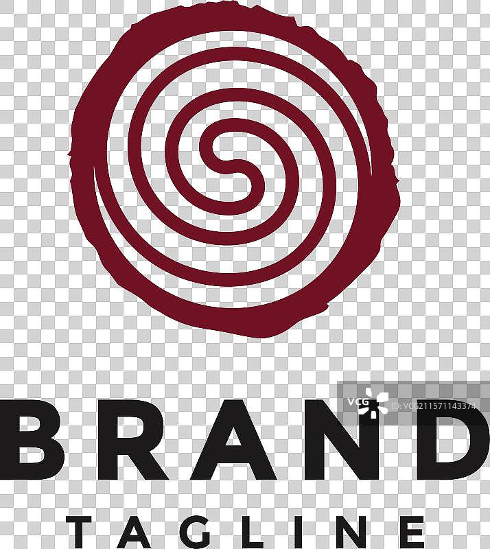 树圈形状的字母S标志图片素材