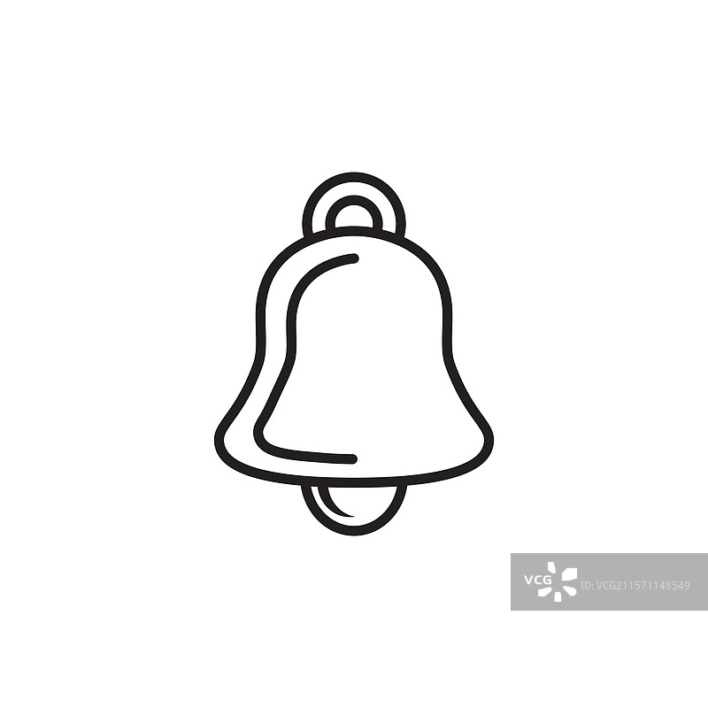 平面风格的通知铃铛图标，表示来电图片素材