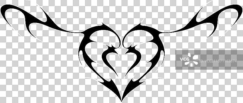 新部落Y2K哥特风格纹身网络符号主义图片素材