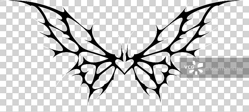 新部落Y2K哥特风格纹身网络符号主义图片素材